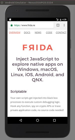 Frida Android Webpage